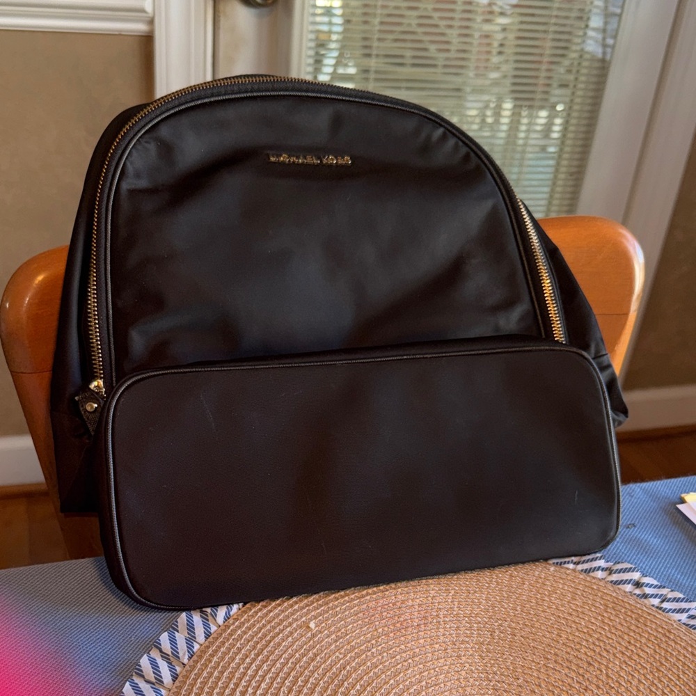 Michael Kors black nylon backpack
